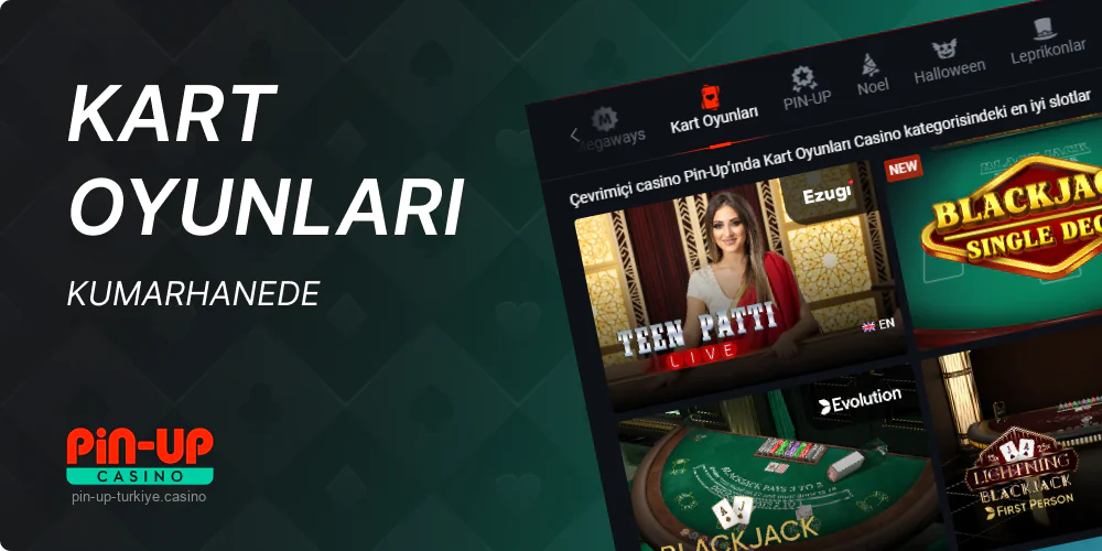 Pin Up Türkiye Online Casino'da Kart Oyunları