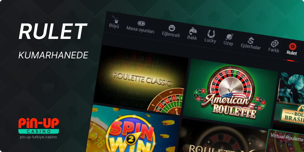 Pin Up Türkiye Online Casino'da Rulet