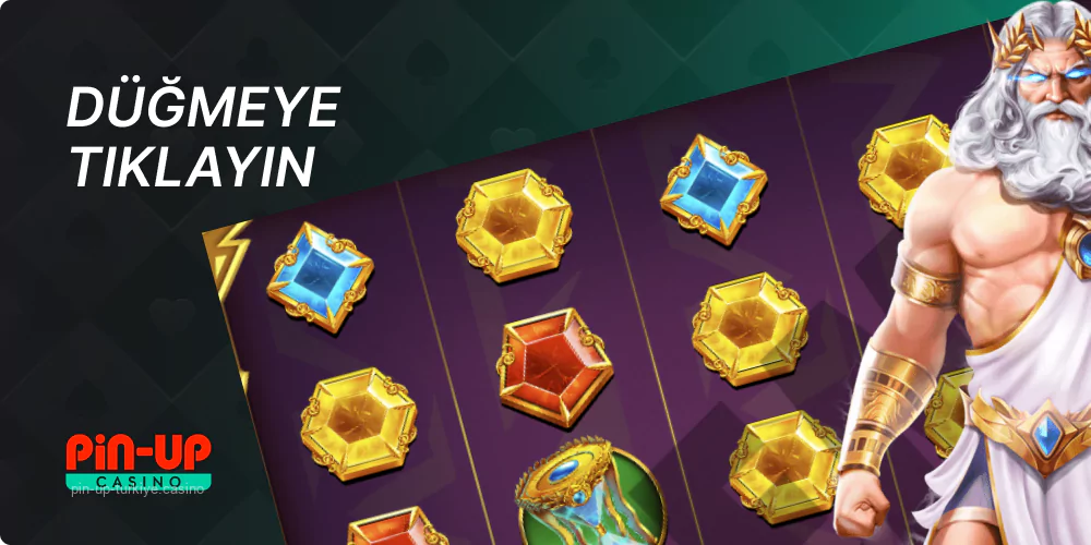 Oyunu başlatmak için döndürme düğmesine basın Pin Up