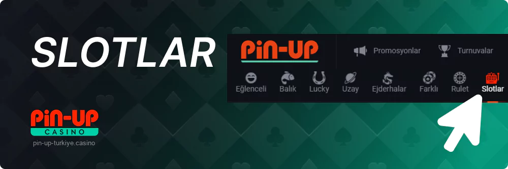 Geniş oyun yelpazesine göz atmak için slotlar bölümüne gidin