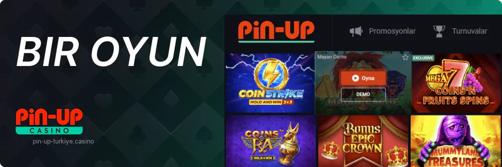 Ilgilendiğiniz slotu seçin Pin Up