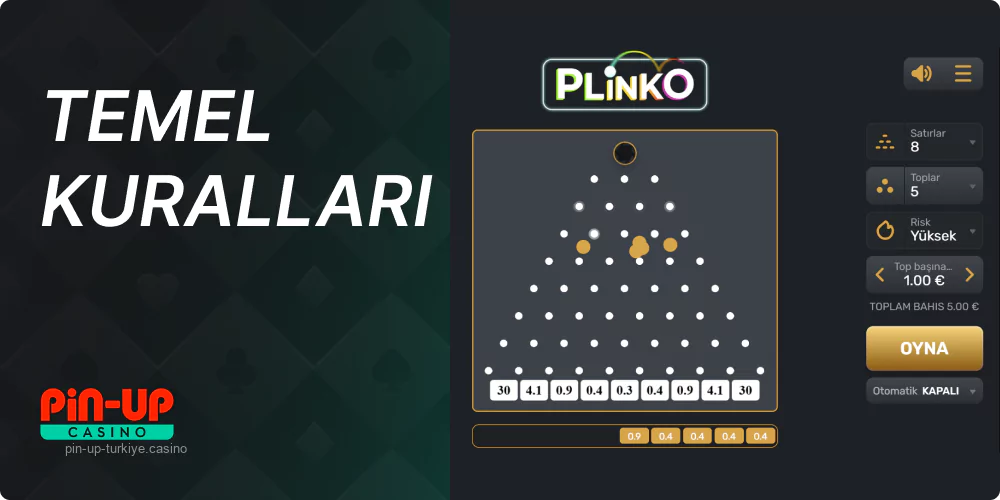 Pin Up Plinko oynamak sonuçları oyuncuların eylemleri tarafından belirlenmez